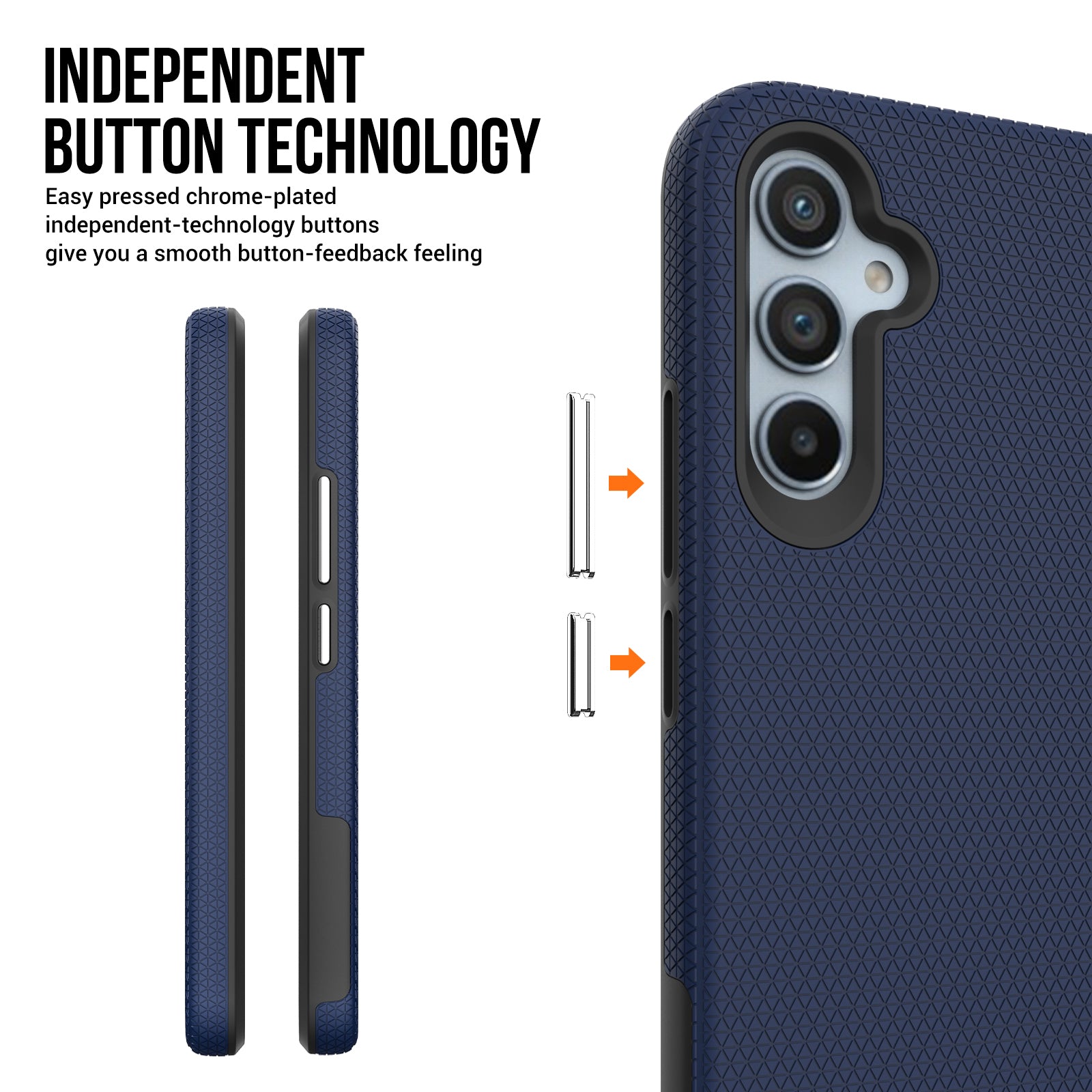 For Samsung Galaxy A34 5G TPU PC Hybrid Case Protective Shell Triangle Military Grade Drop-proof Back Cover For Samsung Galaxy A34 5G TPU PC Hybrid Case Protective Shell Triangle Military Grade Drop-proof Back Cover
